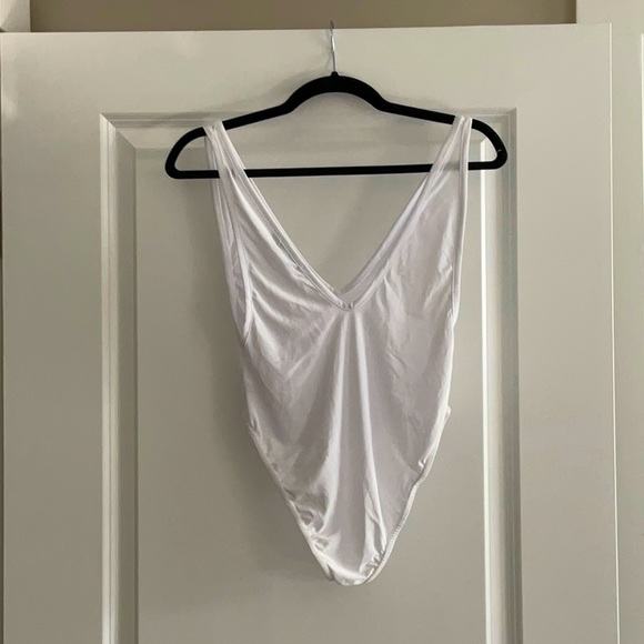 Like new Nasty Gal deep-v bodysuit - Picture 2 of 3